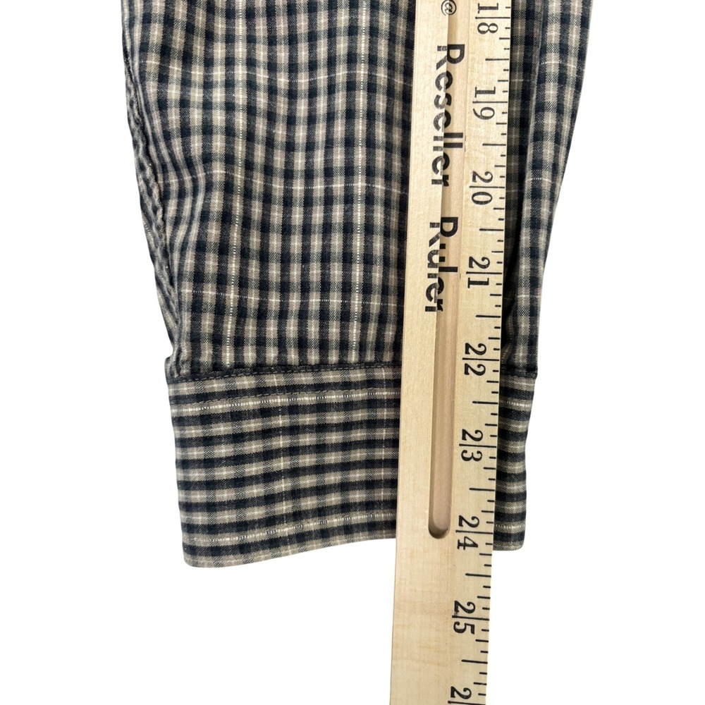 Columbia Men's Long Sleeve Button Down Shirt XL Micro Check Tan Black XM7938 - Picture 6 of 7